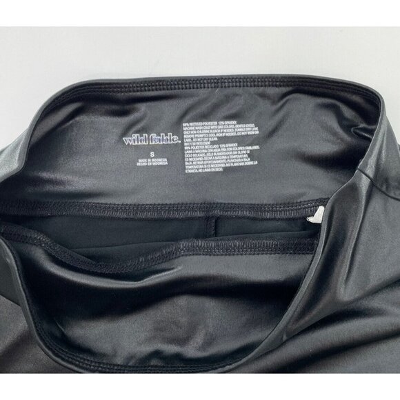 Wild Fable Women’s Faux Leather Leggings Liquid  Size Small - Picture 5 of 7